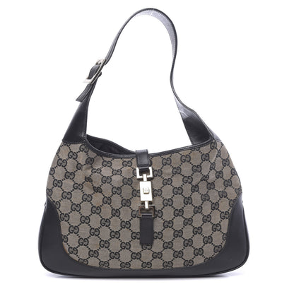 Gucci Monogram Small Jackie O Hobo Black 1 of 10