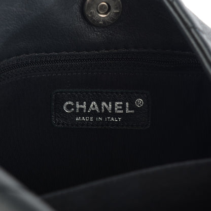 Chanel Calfskin Stitched Double Zip Hobo Black 6 of 7