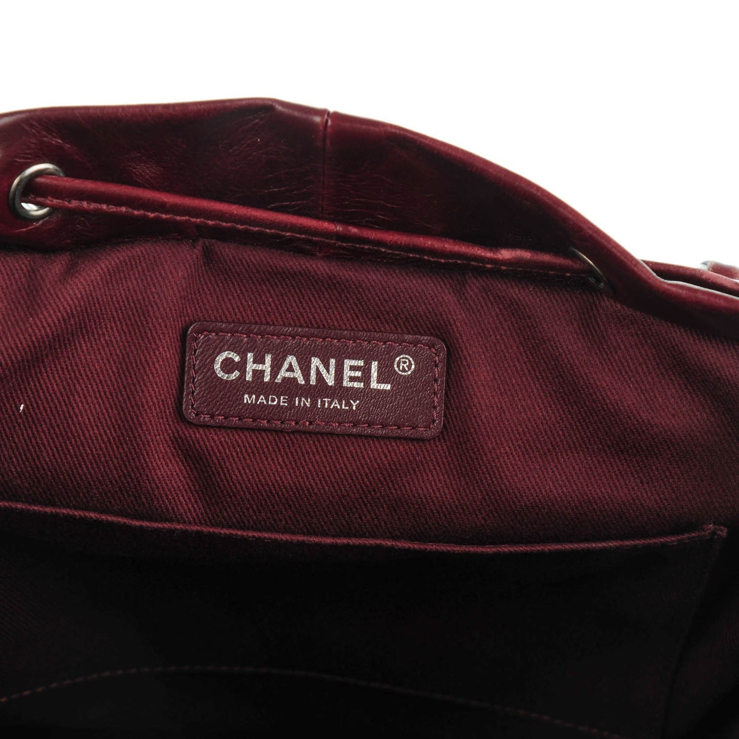 Calfskin Quilted Large Salzburg Backpack Burgundy