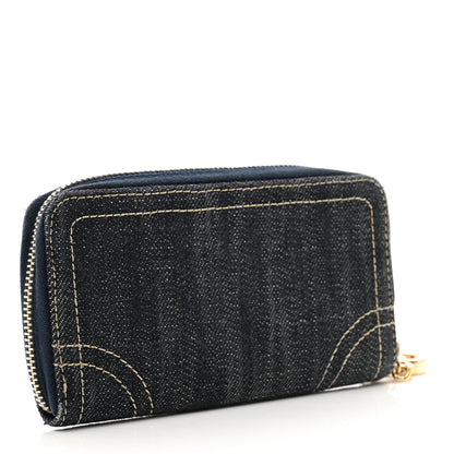 Chanel Denim CC Zip Around Wallet 3 of 9