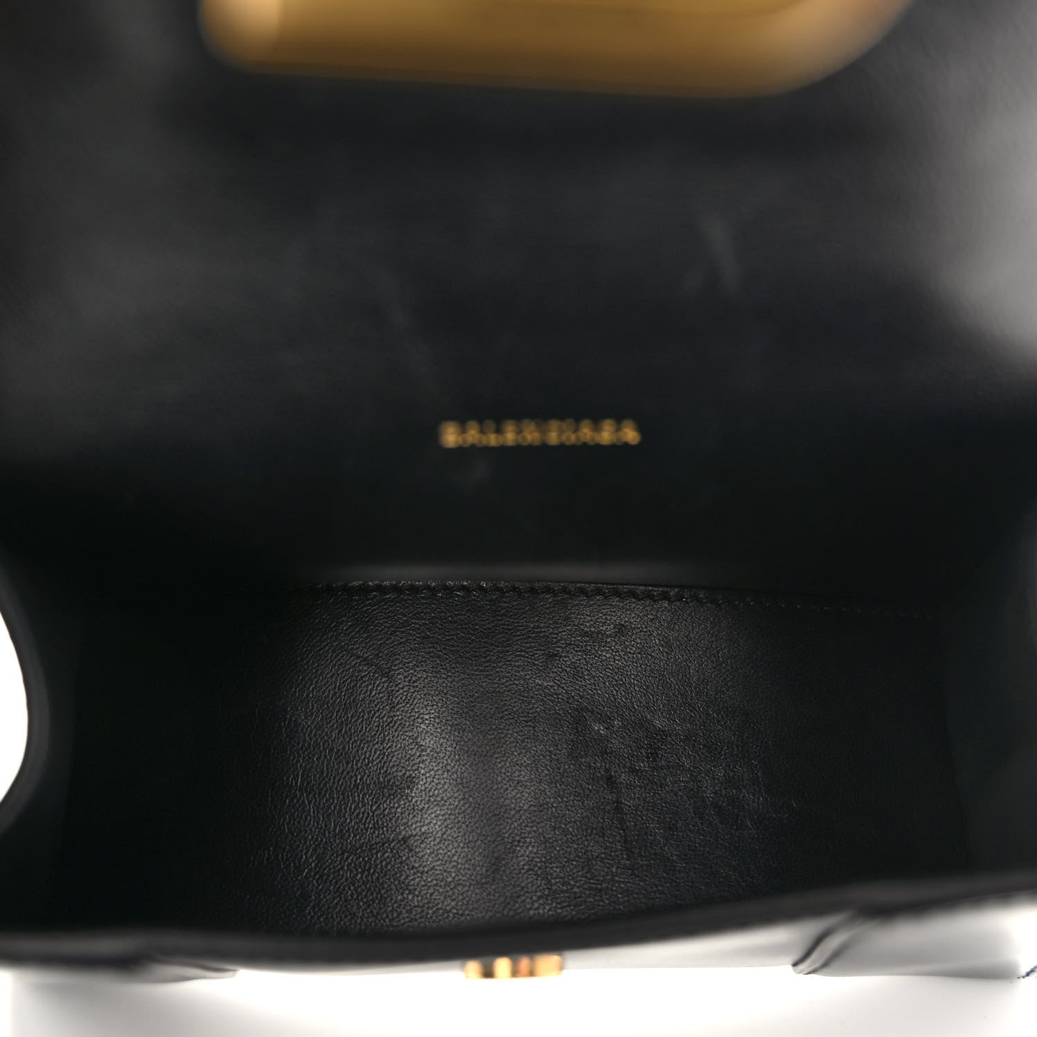 Balenciaga Shiny Box Calfskin Hourglass Top Handle Bag XS Black 5 of 9