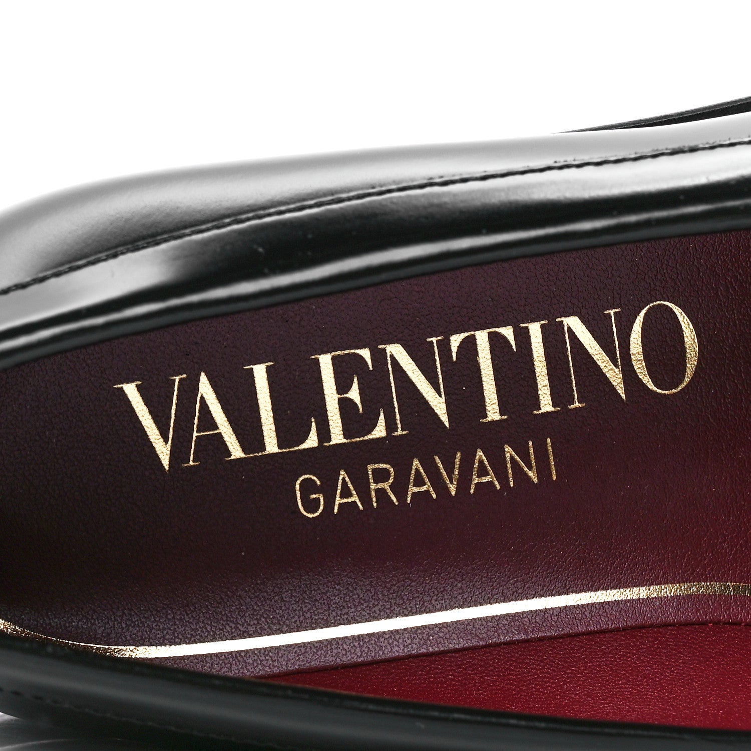 Valentino Garavani Calfskin VLogo Chain Loafers 36 Black 8 of 10