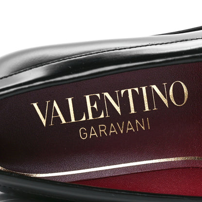 Valentino Garavani Calfskin VLogo Chain Loafers 36 Black 8 of 10