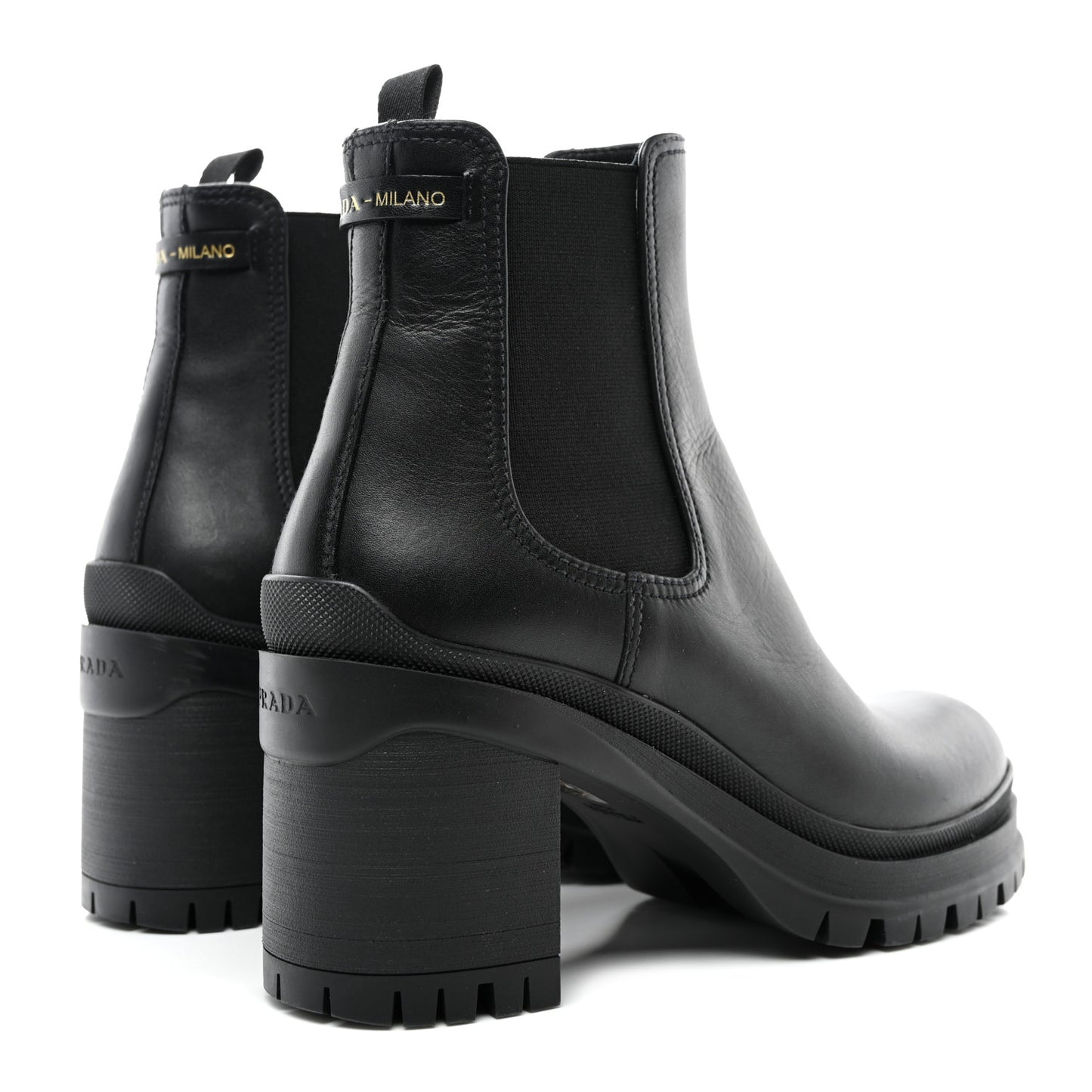 Vitello Montana Lug Sole Chelsea 55mm Boots 37 Black