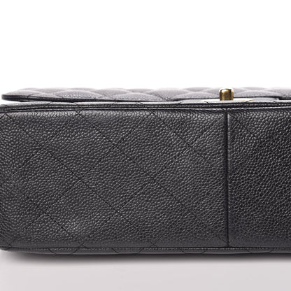 Chanel Caviar Quilted Jumbo Double Flap Black 10 of 14