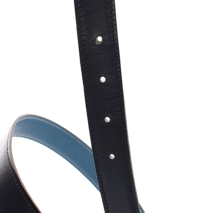 Hermes Box Togo 24mm Mini Constance H Belt Indigo Blue Jean 6 of 11