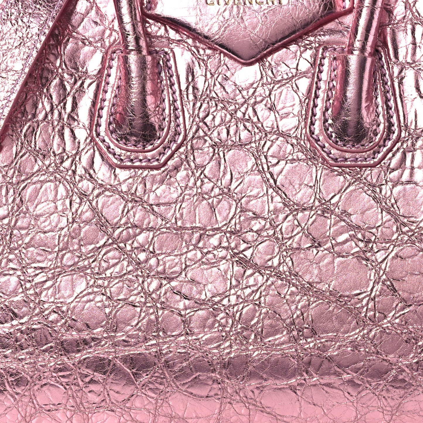 Laminated Lambskin Mini Antigona Silk Pink