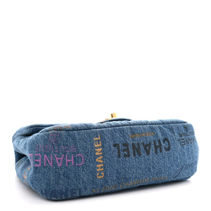 Chanel Denim Quilted Mini Denim Mood Rectangular Flap Blue Multicolor 4 of 10