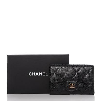 Chanel Caviar Quilted Flap Card Holder Black 9 of 9