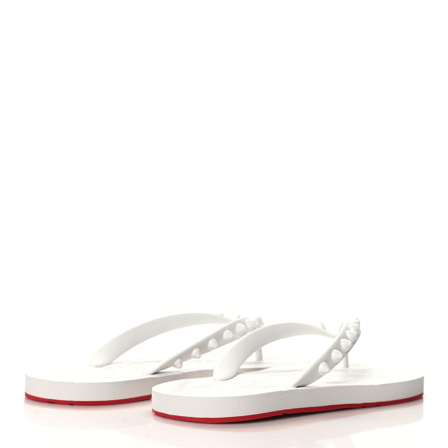 Christian Louboutin Rubber Spike Super Loubi Donna Flip Flop 35 White 5 of 7
