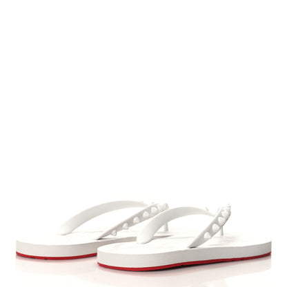 Christian Louboutin Rubber Spike Super Loubi Donna Flip Flop 35 White 5 of 7