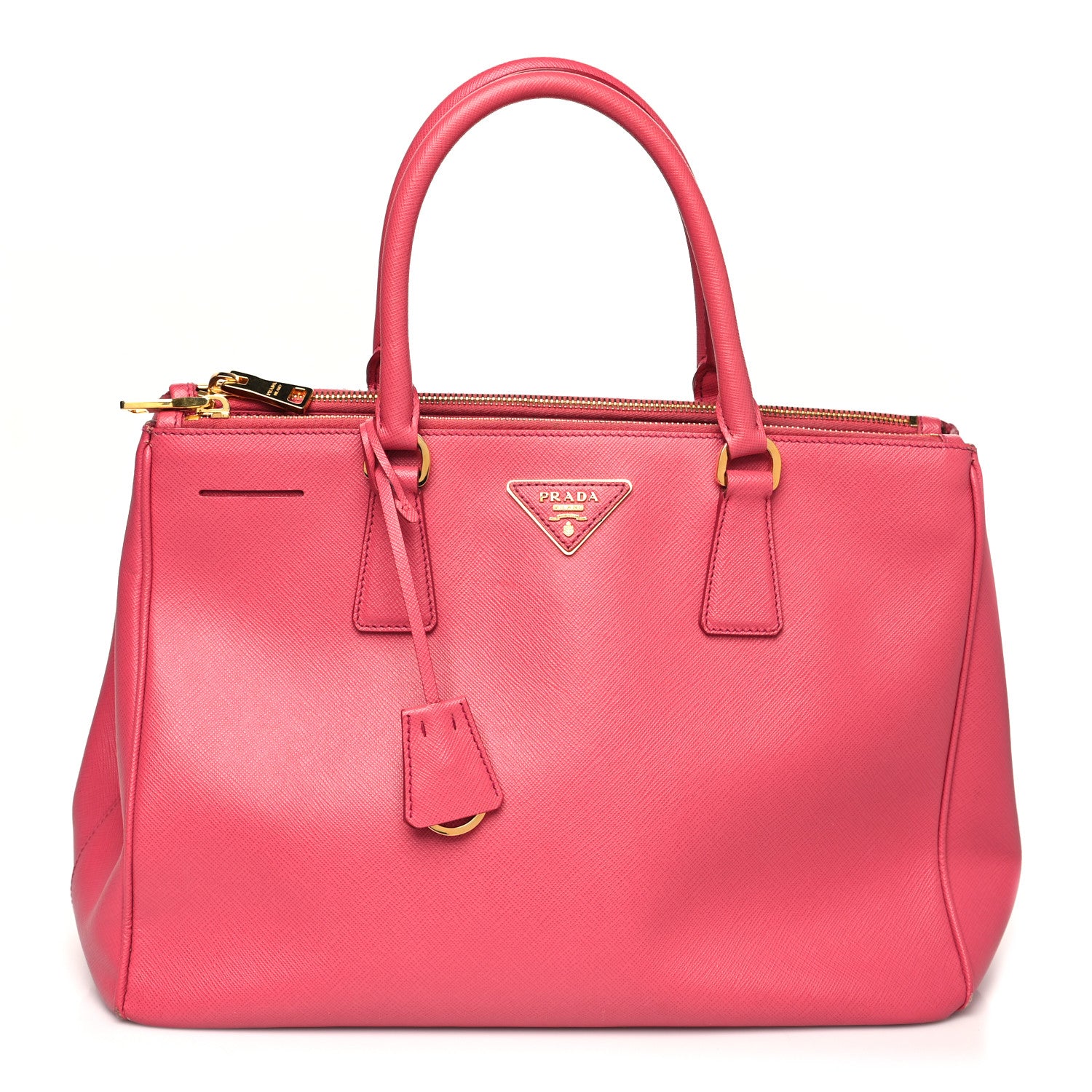 Prada Saffiano Large Galleria Double Zip Tote Peonia 1 of 19