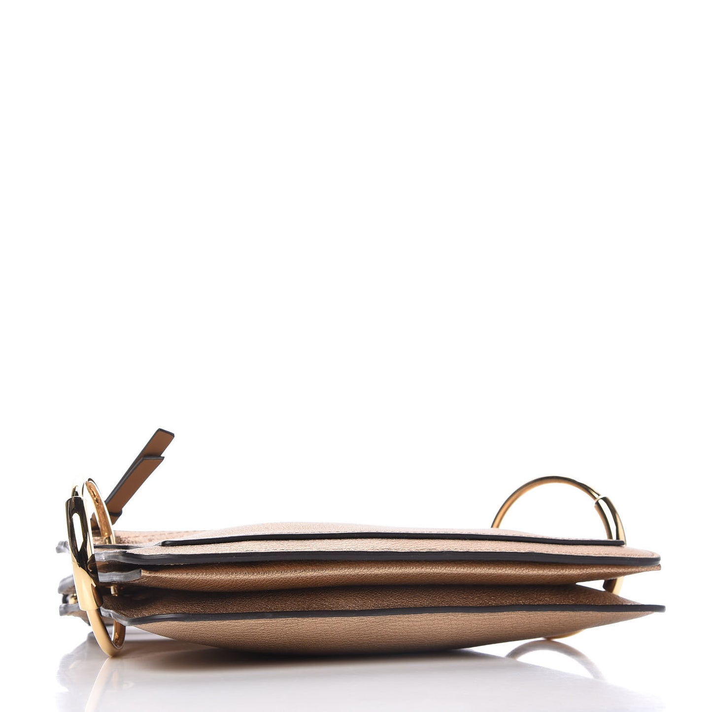 Metallic Calfskin Small Roy Bag Gold