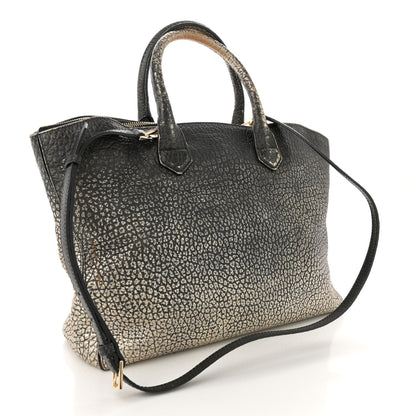 Burberry Gradient Metallic Signature Grain Medium Dewsbury Tote Black Gold 2 of 12