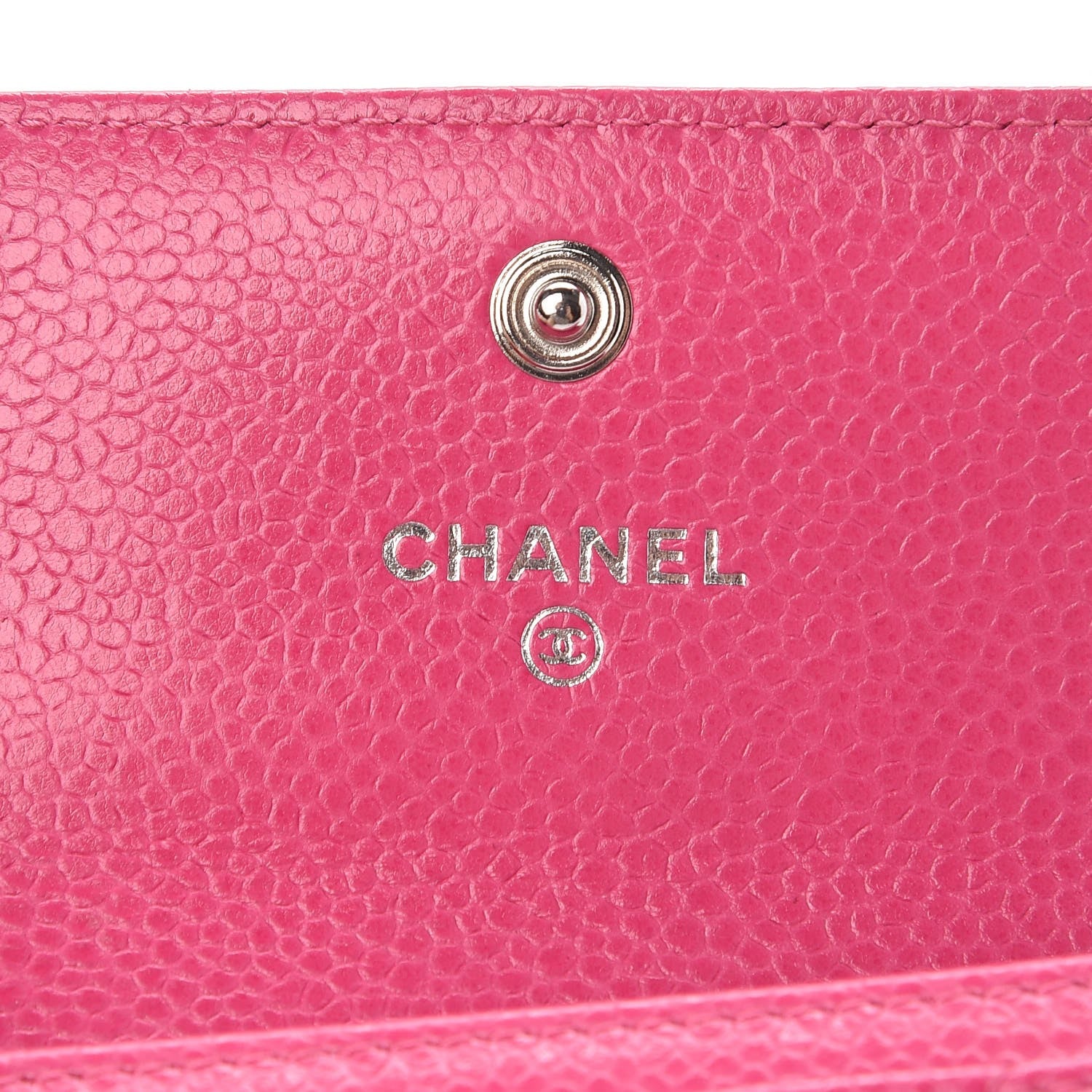 Chanel Caviar Quilted CC Card Holder Pink 5 of 9