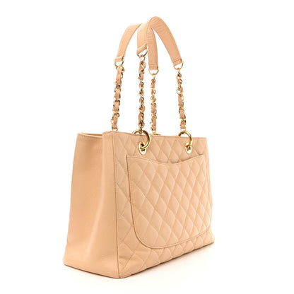 Chanel Caviar Quilted Grand Shopping Tote GST Beige Clair 3 of 13