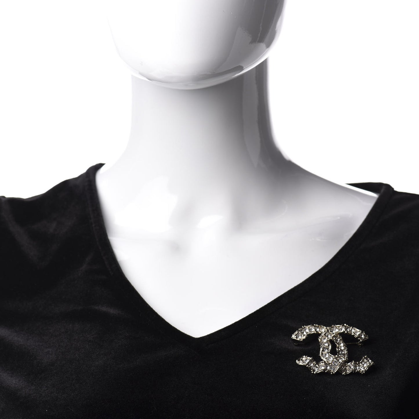 Crystal CC Camellia Express Brooch Gold