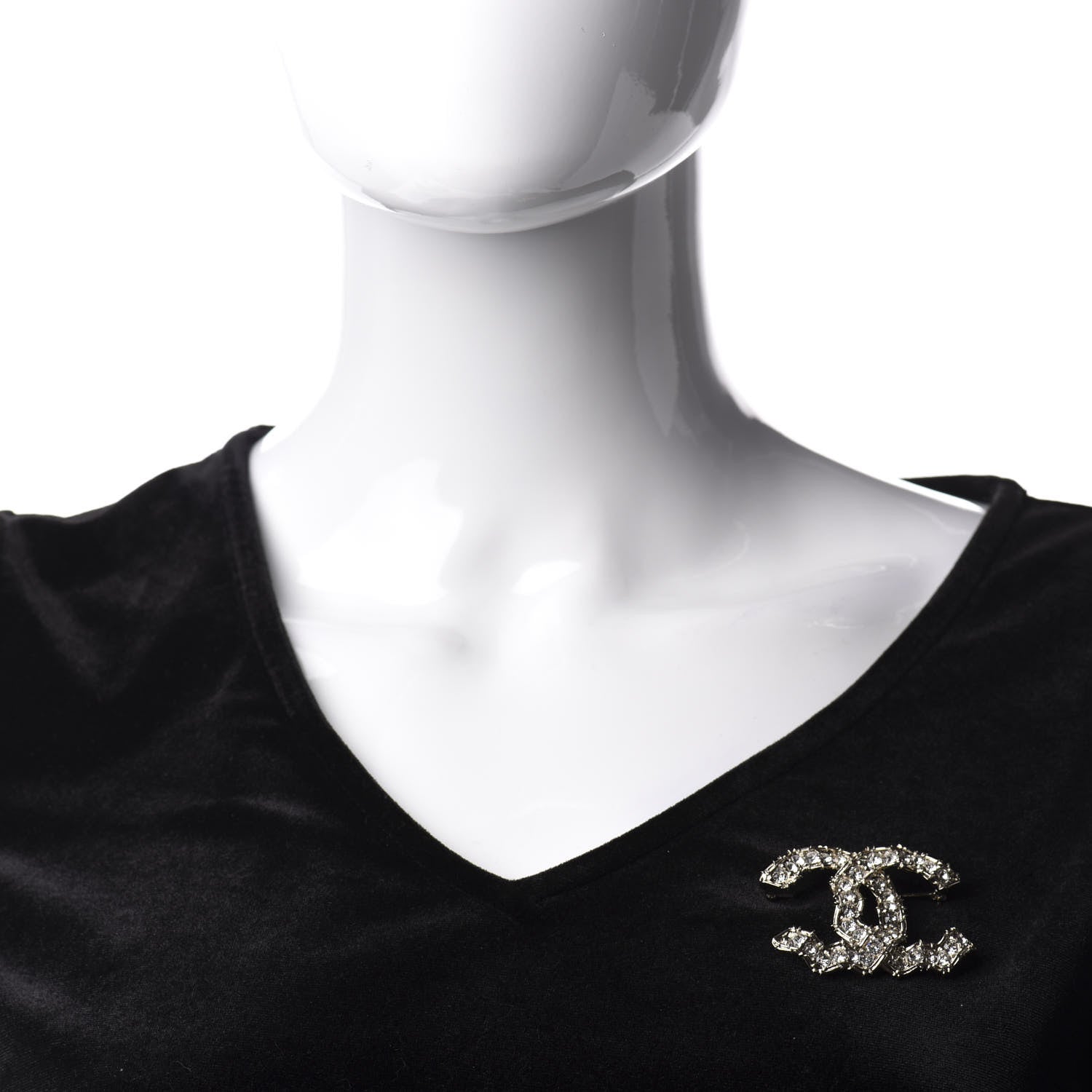 Chanel Crystal CC Camellia Express Brooch Gold 2 of 5