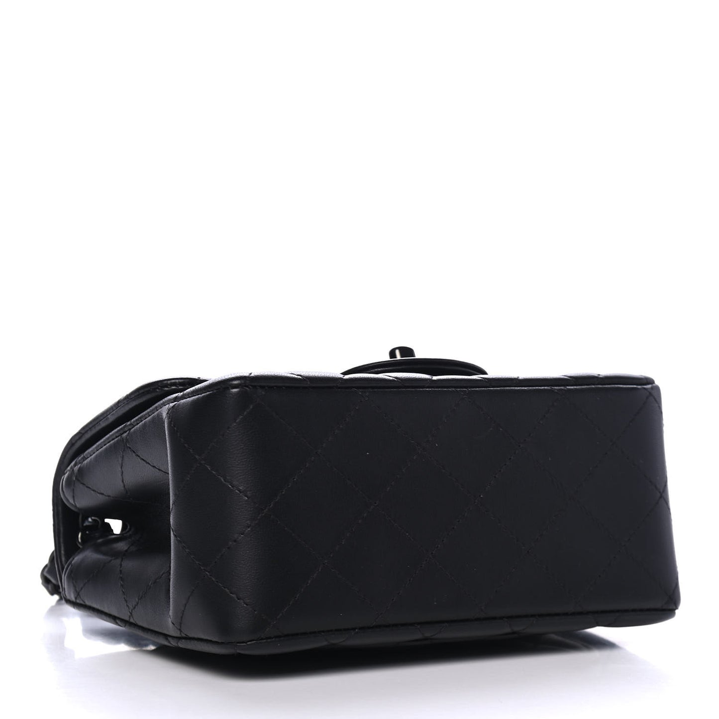 Lambskin Quilted Mini Square Flap So Black
