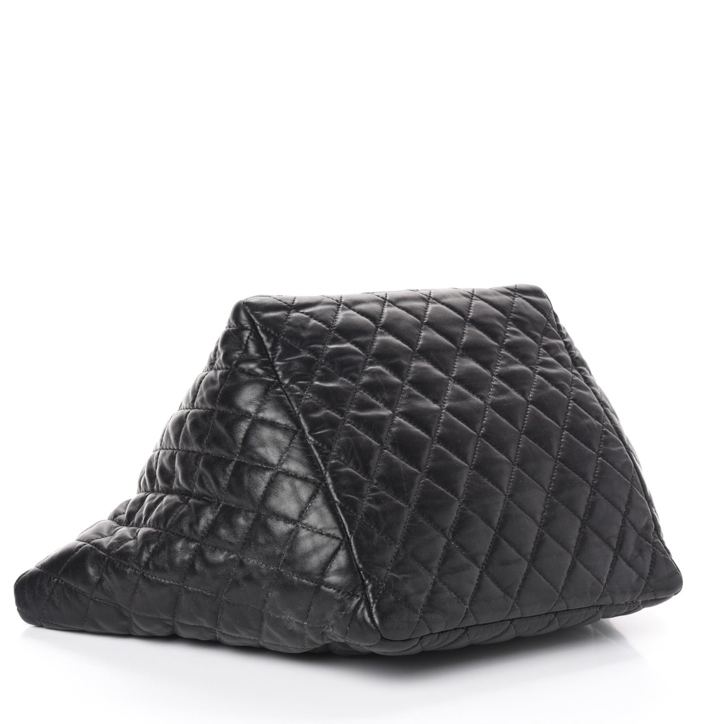Lambskin Quilted Week End on Mars Tote Black