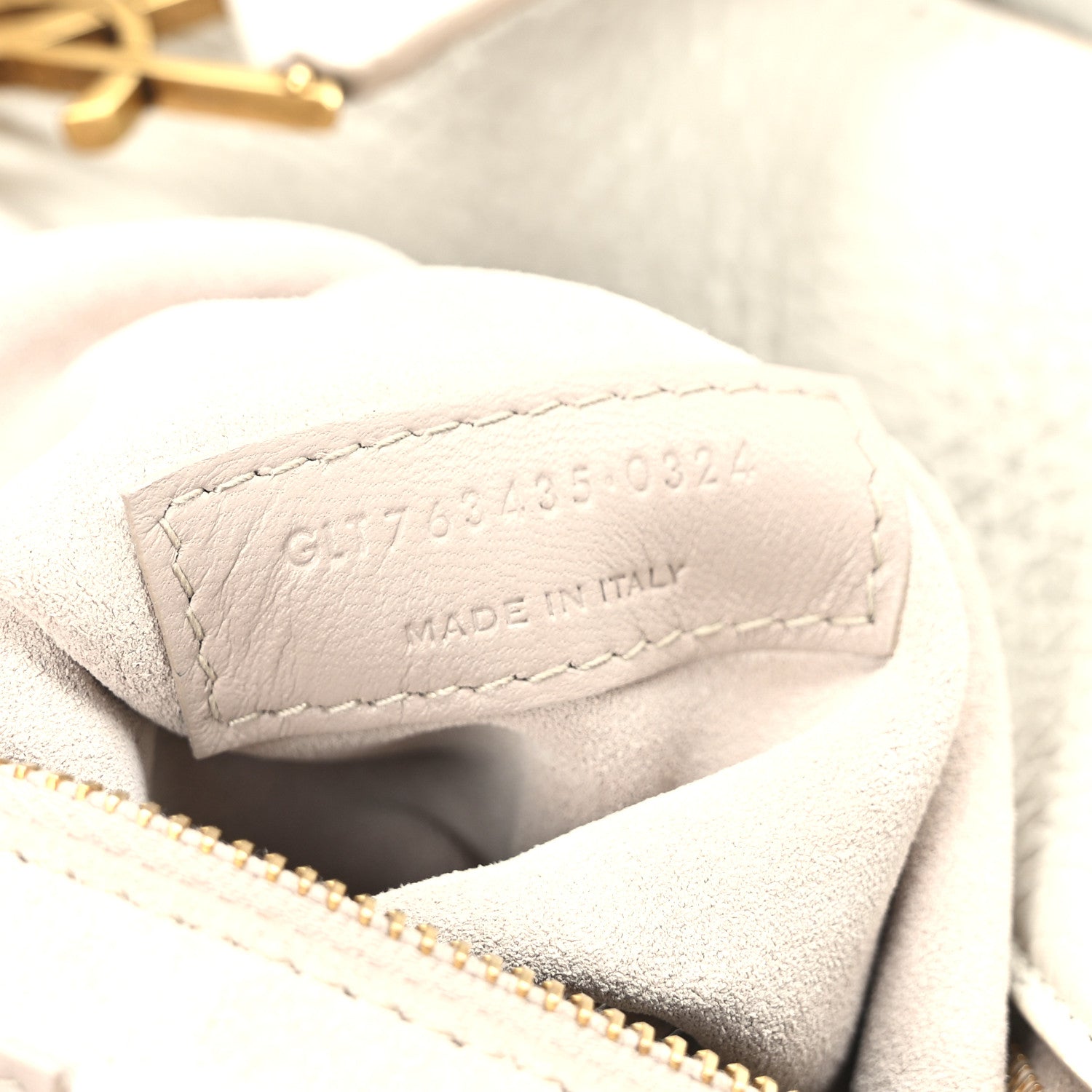 Saint Laurent Grained Deerskin Bea Tote Blanc Vintage 7 of 10