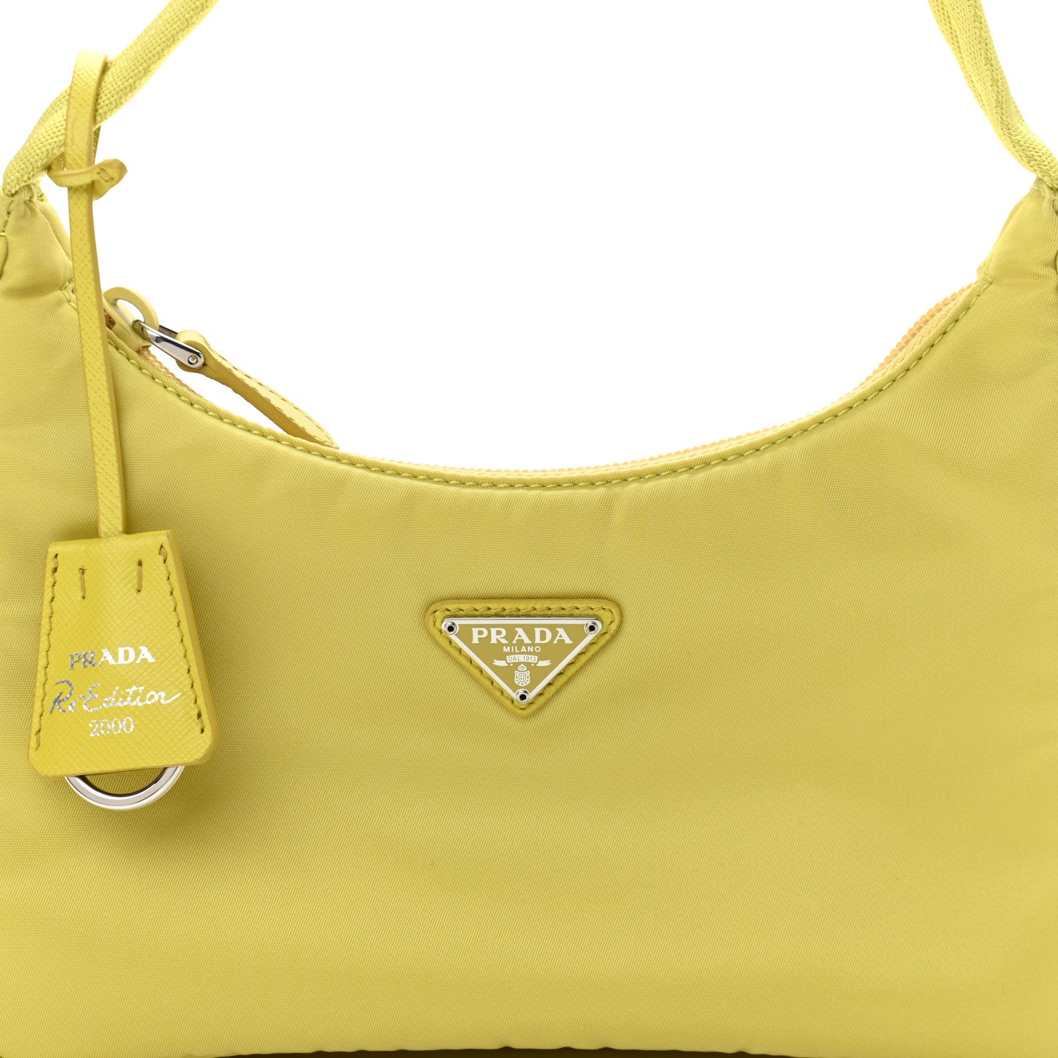 Prada Tessuto Nylon Saffiano Mini Re-Edition 2000 Bag Ananas 7 of 9