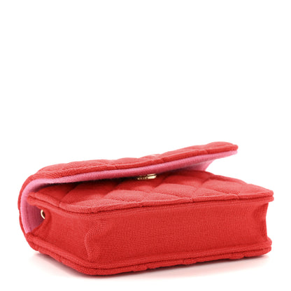 Chanel Jersey Quilted Micro Mini Flap Red 4 of 11