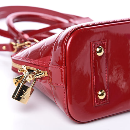 Louis Vuitton Vernis Rayures Alma BB Pomme D'Amour 7 of 9