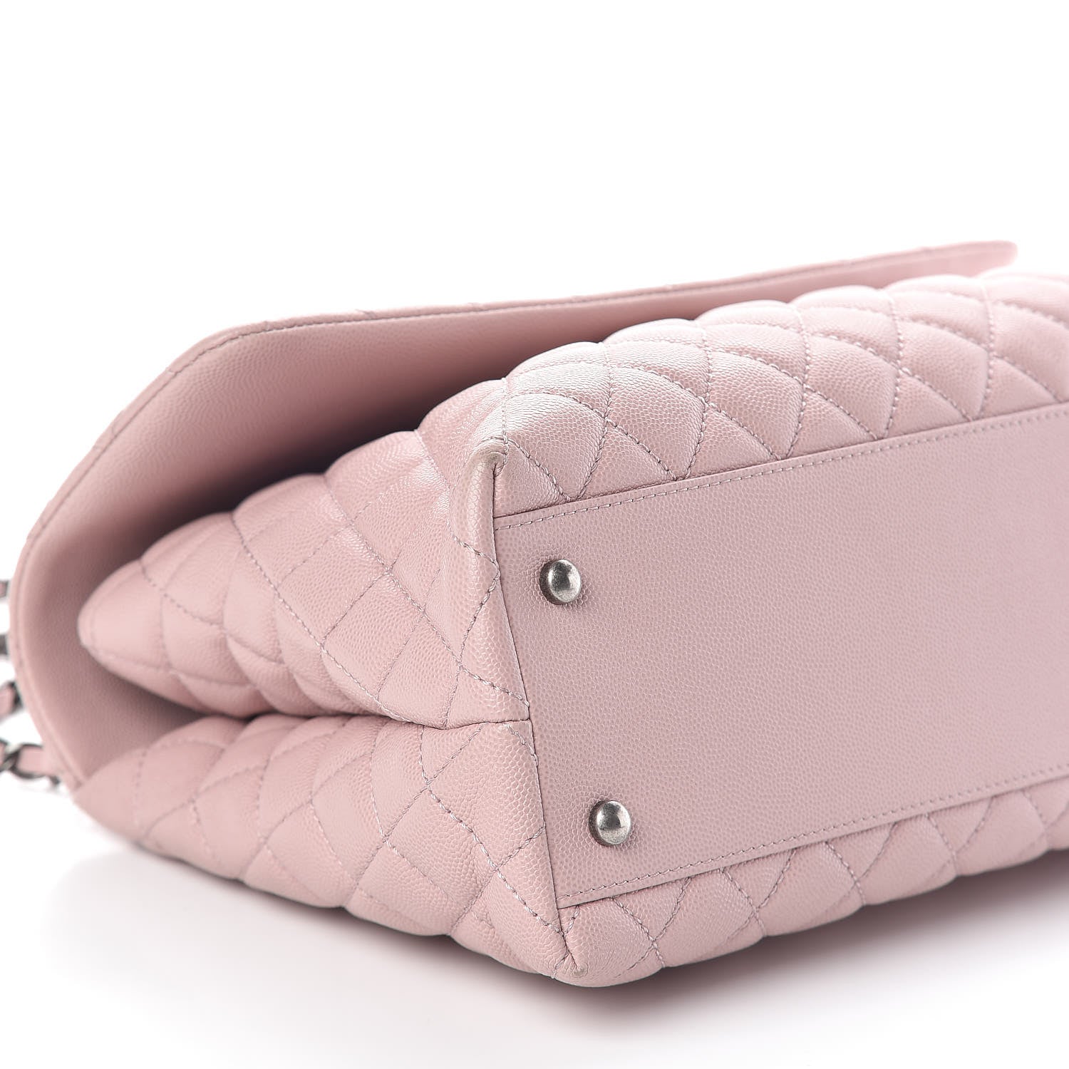 Chanel Caviar Quilted Medium Coco Handle Flap Light Pink 9 of 10