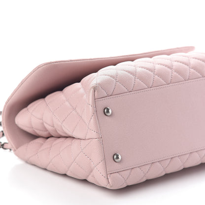Chanel Caviar Quilted Medium Coco Handle Flap Light Pink 9 of 10