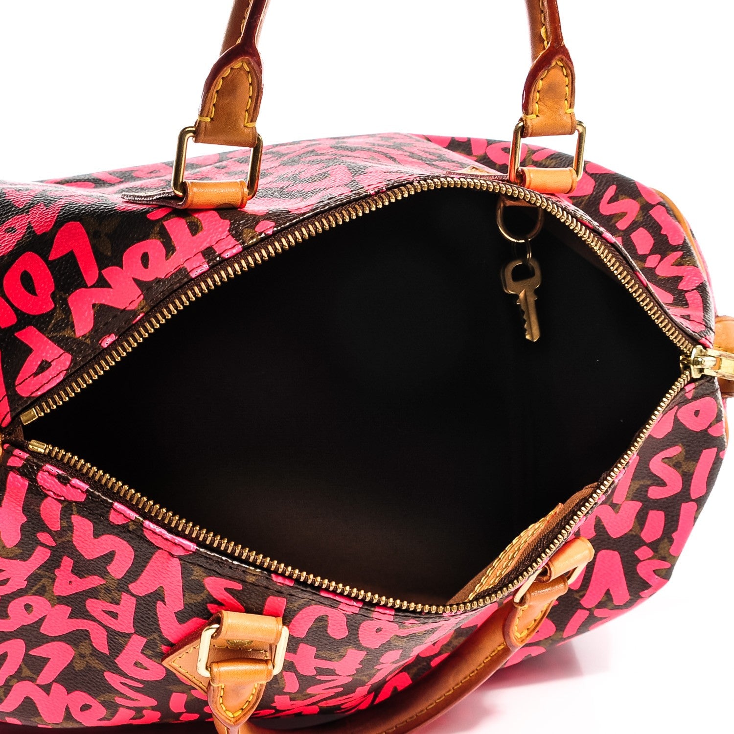 Louis Vuitton Monogram Graffiti Speedy 30 Fuchsia 5 of 7