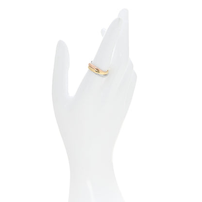 Cartier 18K White Yellow Pink Gold Diamond Small Trinity Paved Ring 54 7 2 of 4