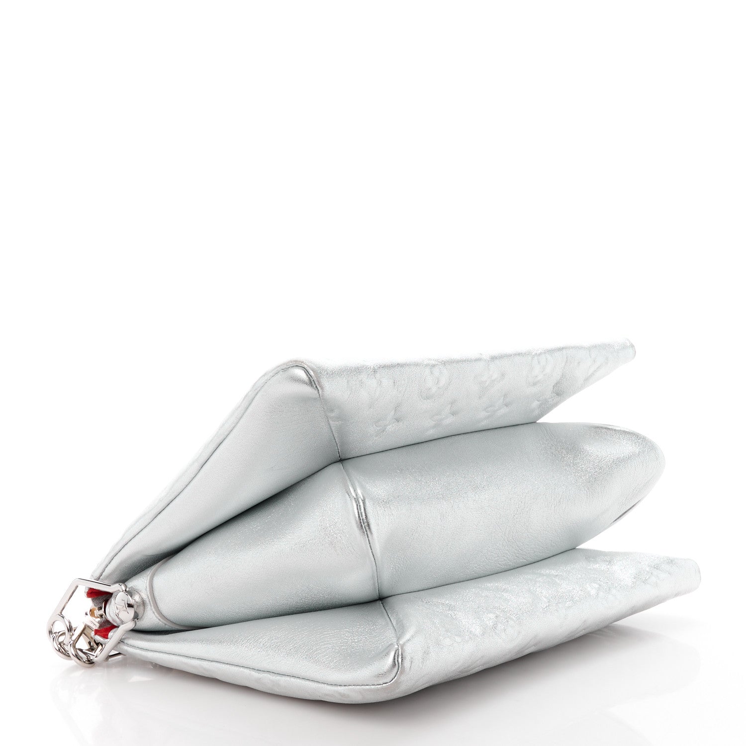 Louis Vuitton Metallic Lambskin Embossed Monogram Coussin BB Silver 4 of 12