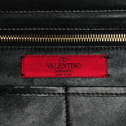 Valentino Garavani Vitello Medium Rockstud Tote Black 7 of 8