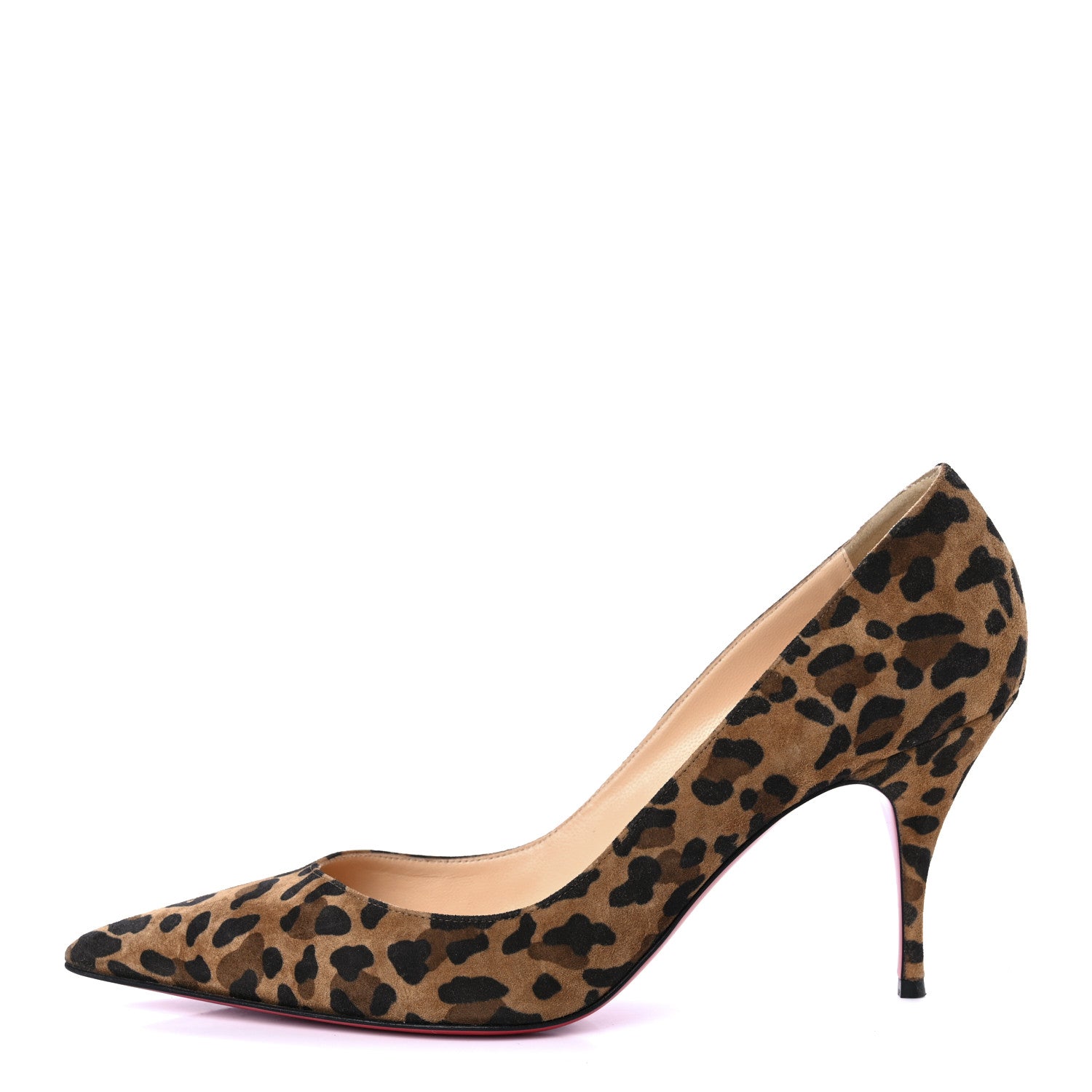 Christian Louboutin Veau Velours Leopard Clare 80 Pumps 40 Caramel 1 of 7
