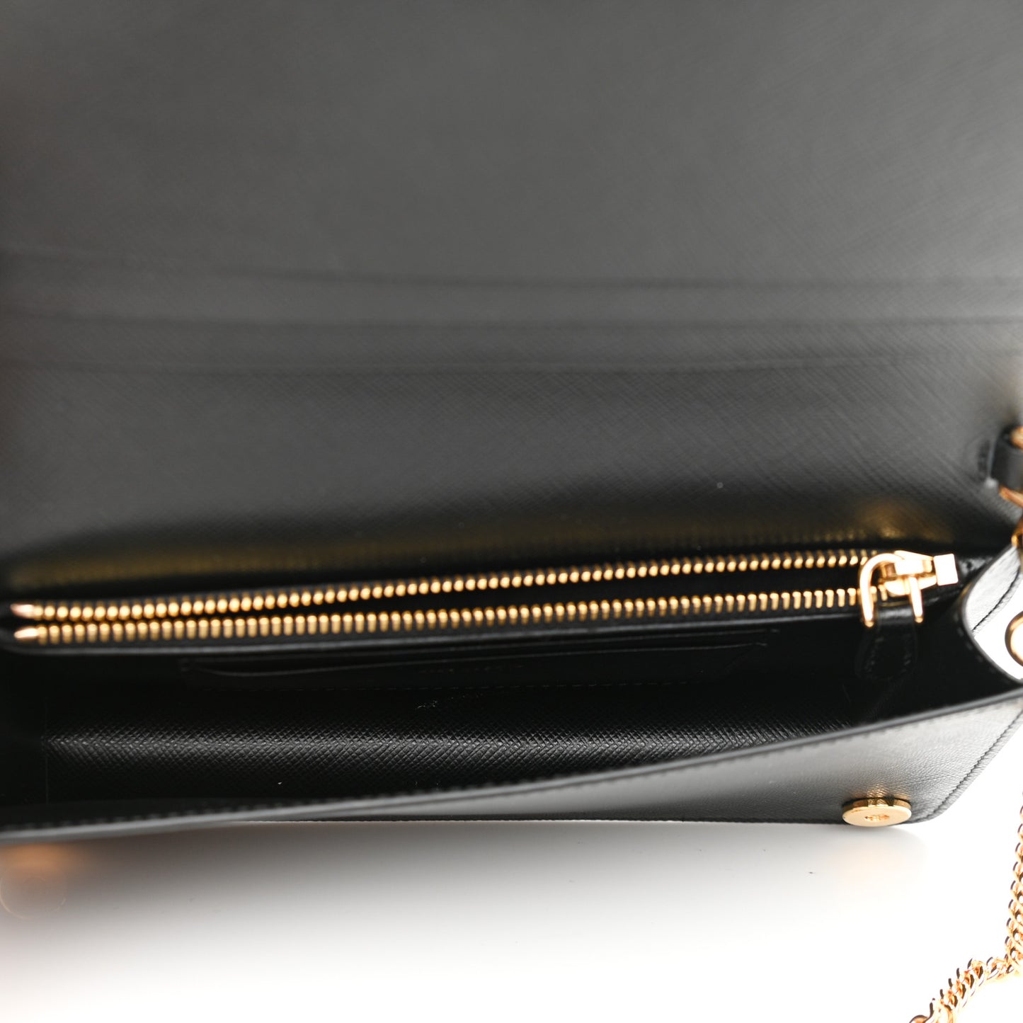 Saffiano Metal Oro Mini Bag Black