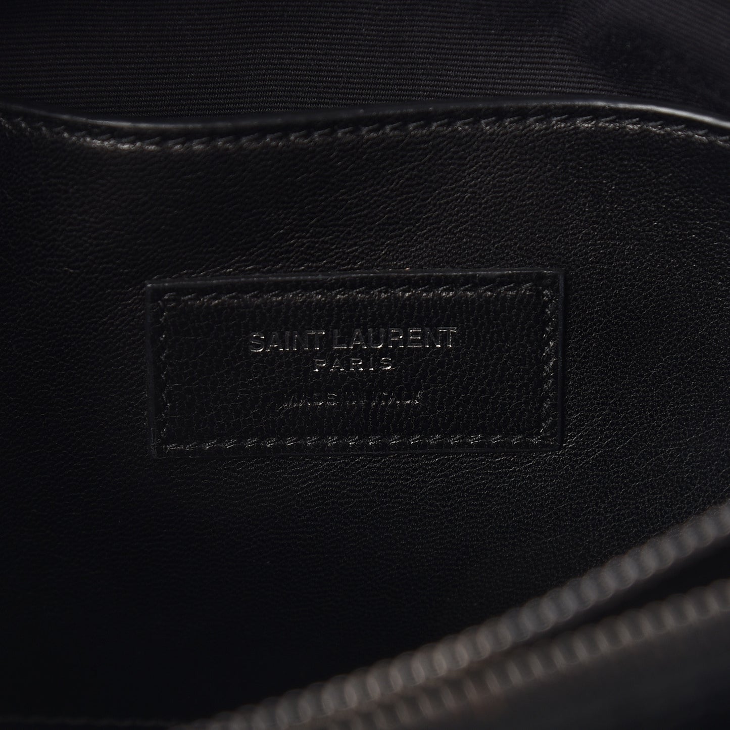 Calfskin Crocodile Embossed Medium West Hollywood Monogram Fold-Over Black
