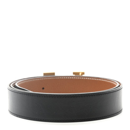 Hermes Box Togo 32mm H Belt 90 Black Gold 2 of 7