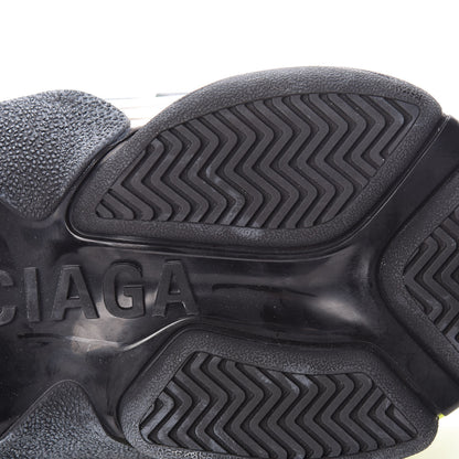 Balenciaga Nylon Suede Mens Triple S 2.0 Sneakers 42 Gris Black Jaune Fluo 10 of 12
