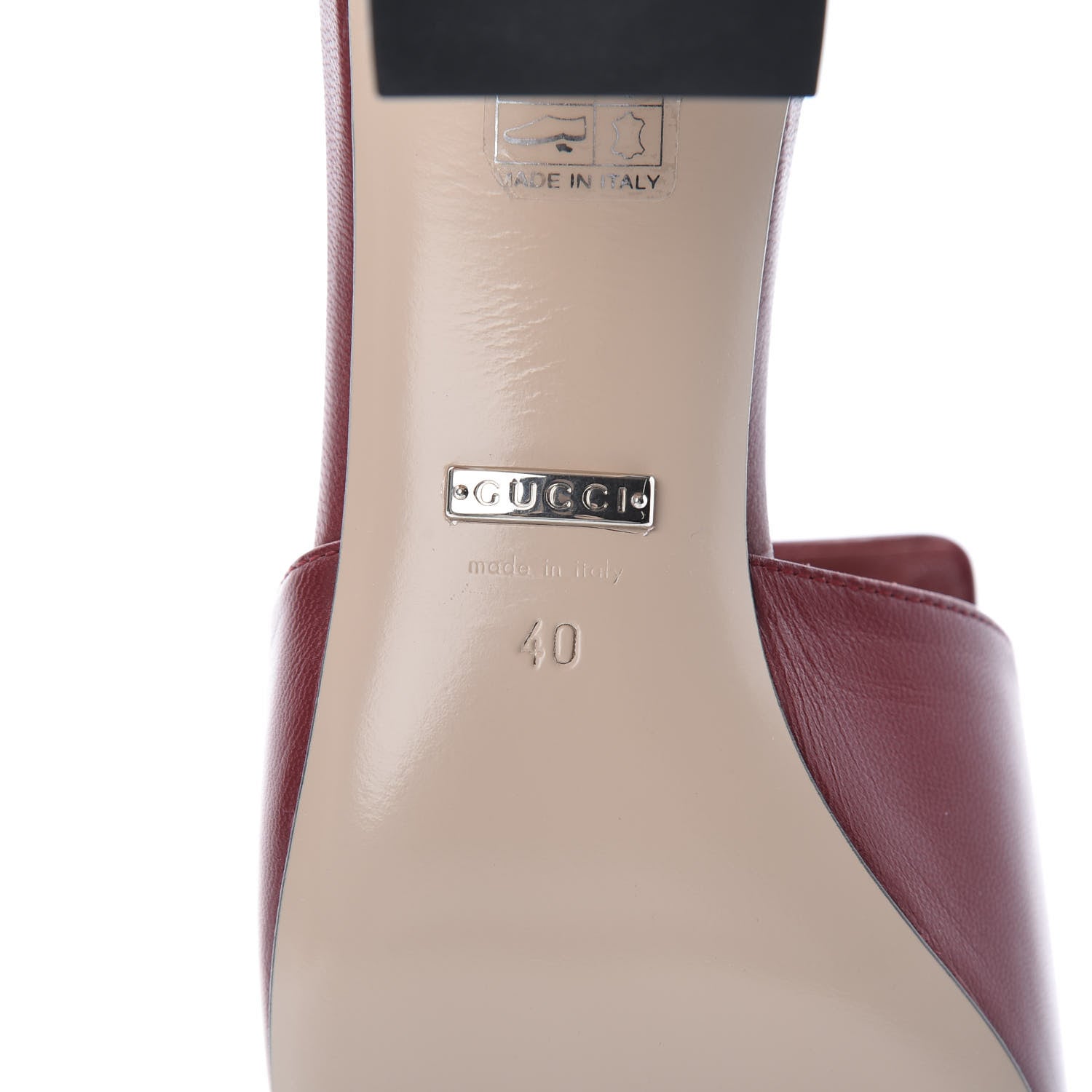 Gucci Malaga Kid Crystal Square G Madelyn Mules 40 Romantic Cerise 8 of 11