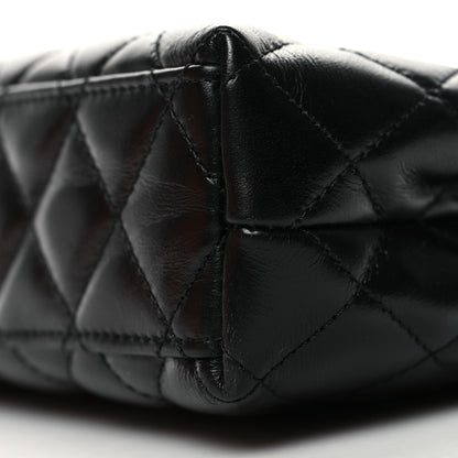 Chanel Shiny Aged Calfskin Quilted Nano Kelly Shopper Black 10 of 10