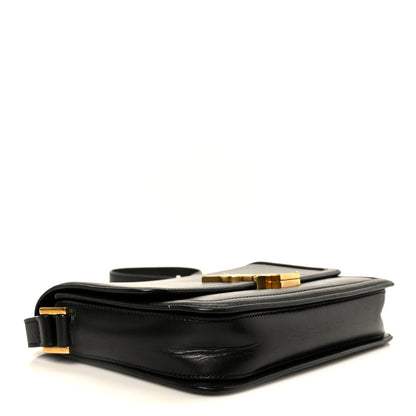 Saint Laurent Box Calfskin Monogram Medium Solferino Satchel Black 4 of 11