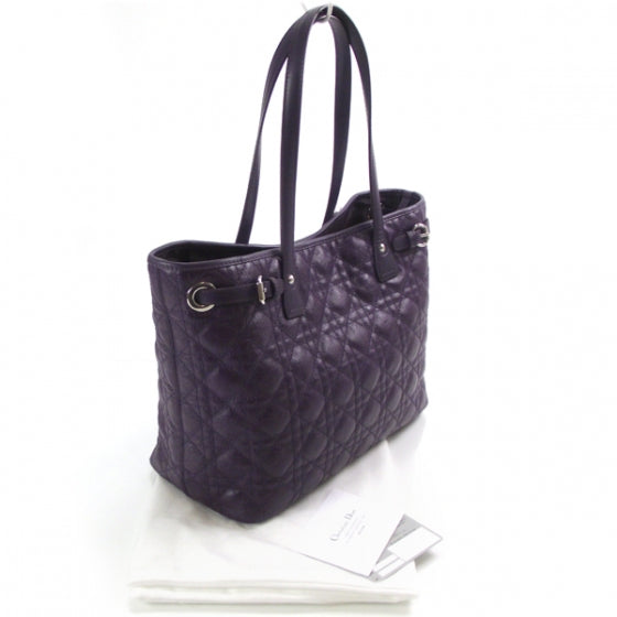 Coated Canvas Cannage Medium Panarea Tote Purple