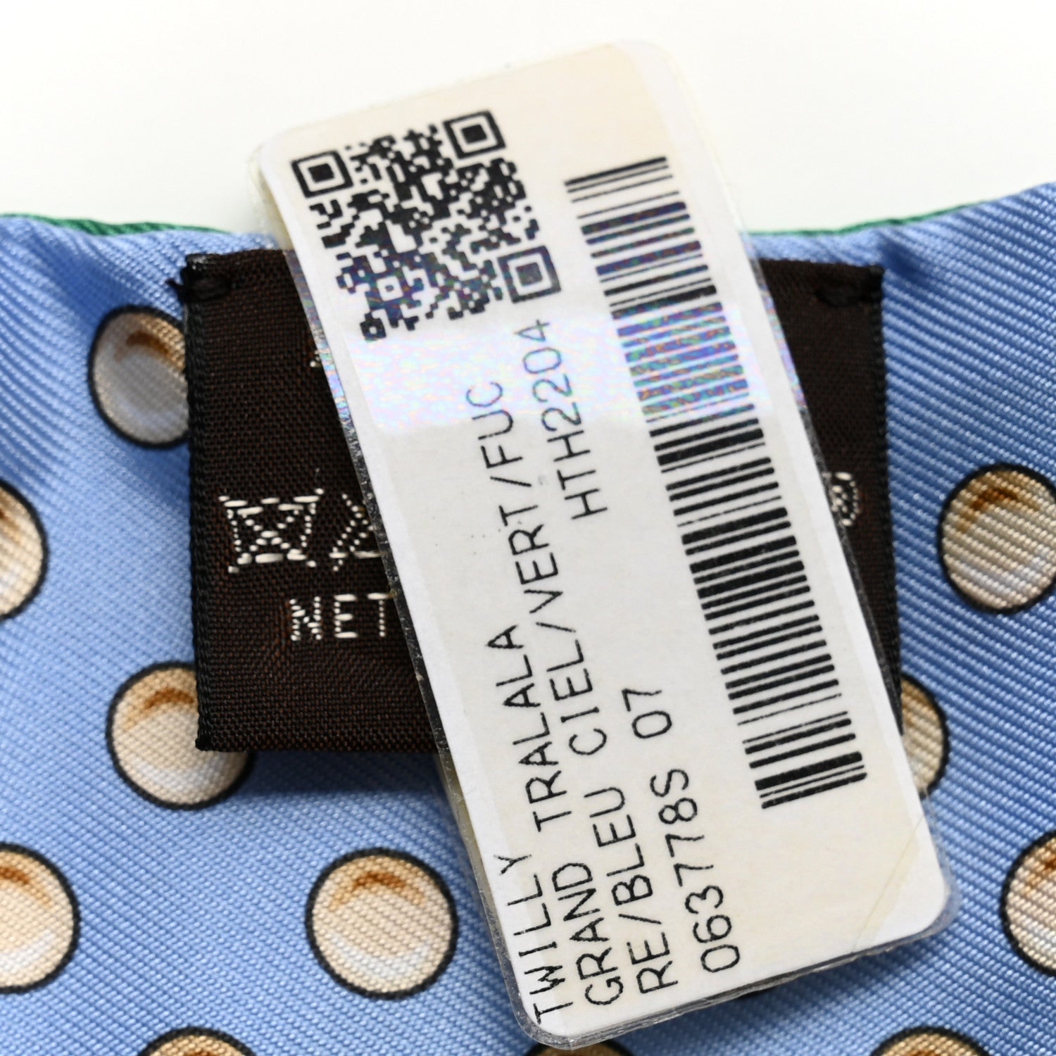 Hermes Silk Grand Tralala Twilly Bleu Ciel Vert 3 of 4