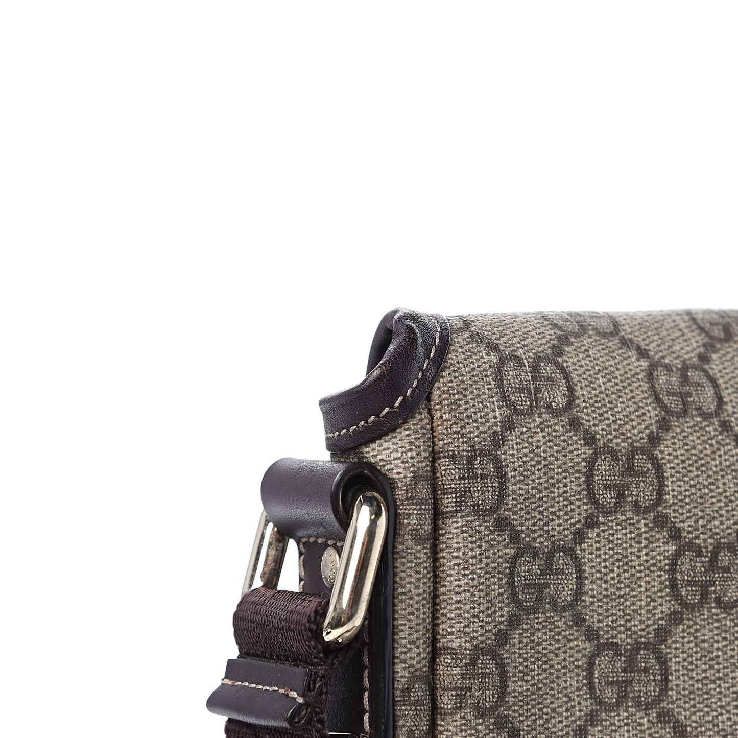 GG Plus Monogram Small Flap Messenger Bag Beige Dark Brown