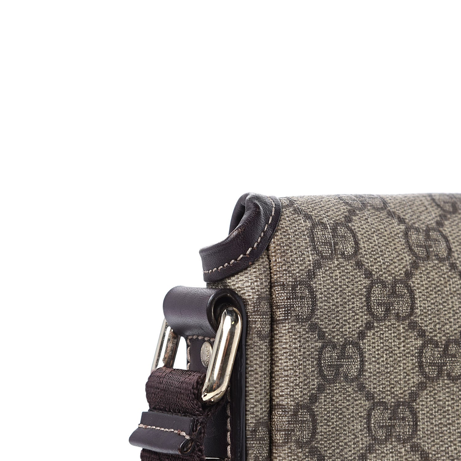 Gucci GG Plus Monogram Small Flap Messenger Bag Beige Dark Brown 11 of 13