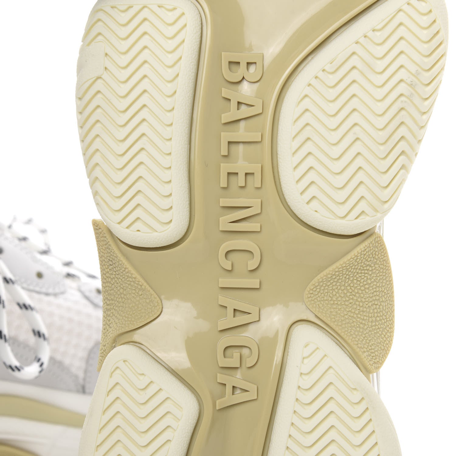 Balenciaga Fabric Mesh Womens Triple S Sneakers 39 White 7 of 8