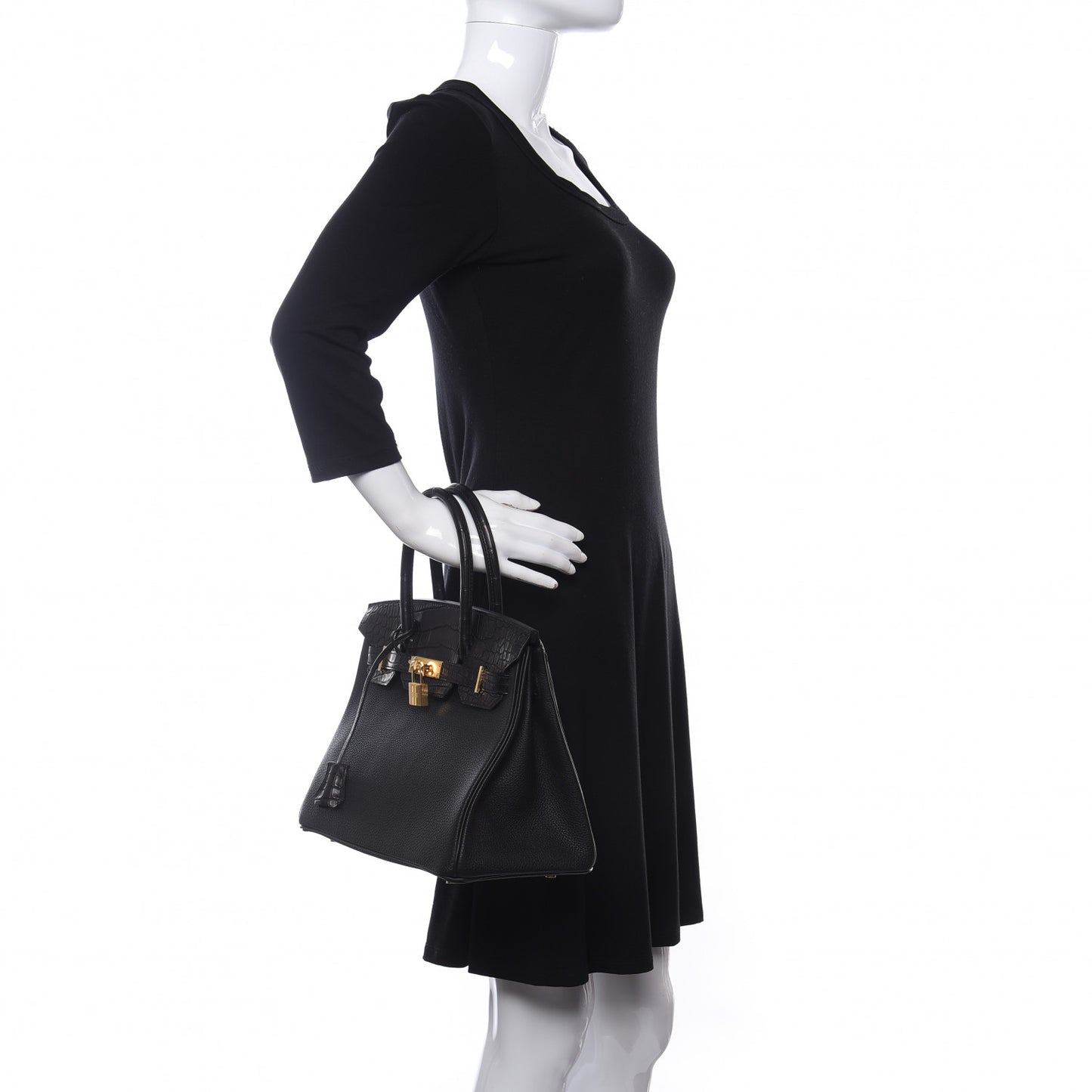 Togo Matte Alligator Birkin Touch 30 Black