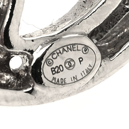 Chanel Crystal CC Starfall Earrings Silver 4 of 5