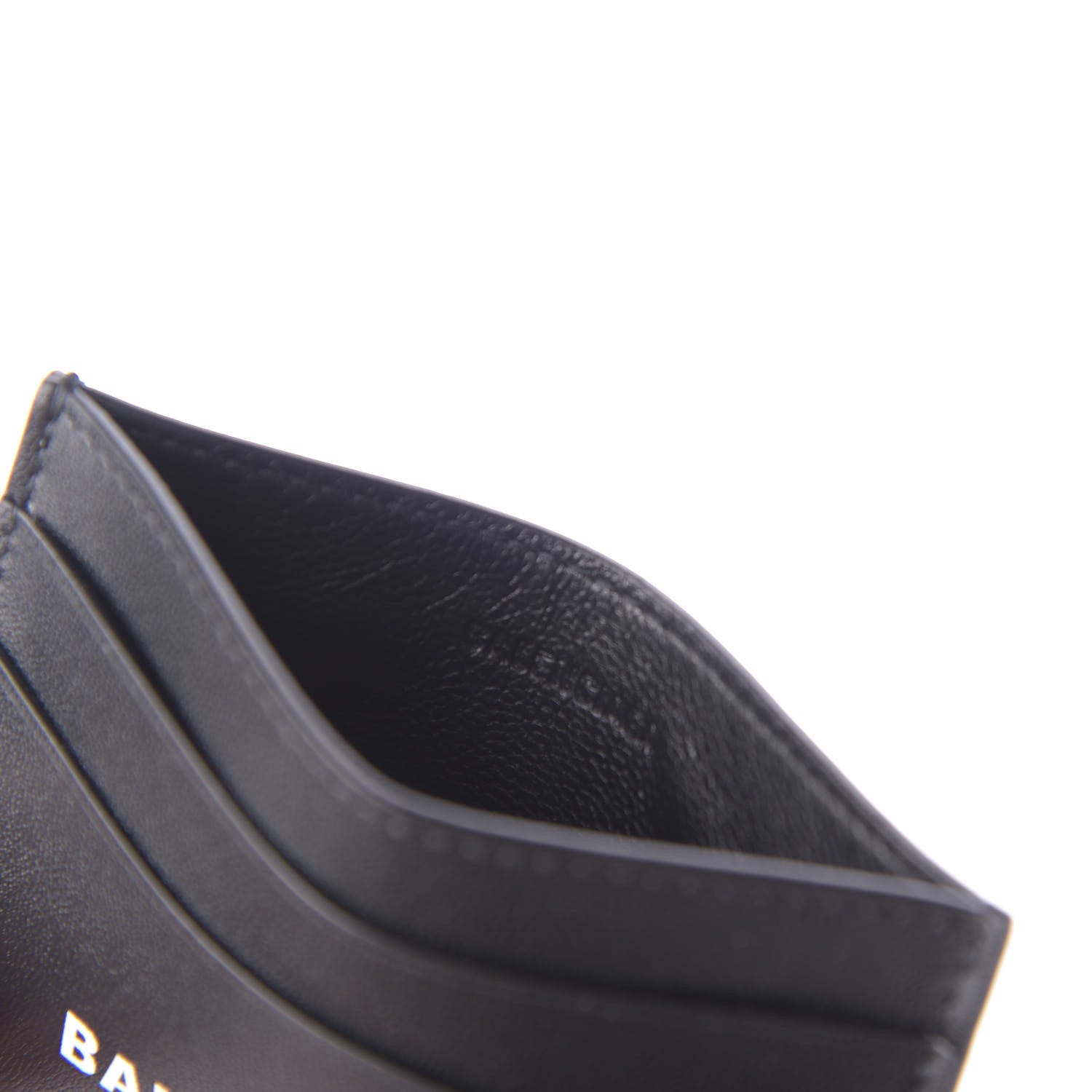 Balenciaga Flat Calfskin Logo Cash Card Holder Black White 5 of 8